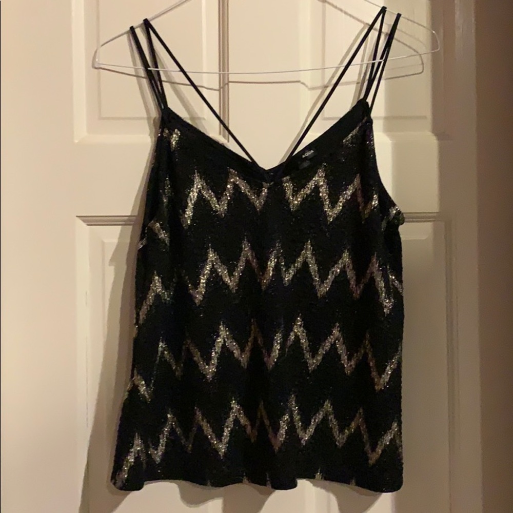 Aqua flowy dressy tank